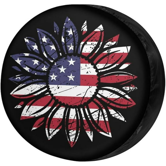 Foruidea Thin Blue Line Spare Tire Cover Dust-Proof Wheel Tire Cover Fit Trailer, RV, SUV and Many Vehicle