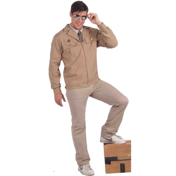 Adult Standard Large 44 Tan Top Gun Fighter Jet Pilot Jacket