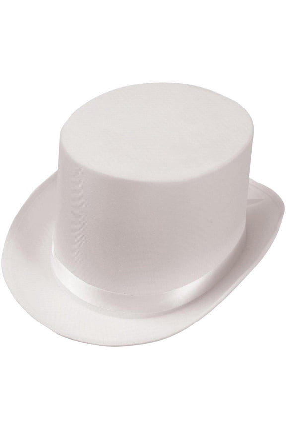 Satin (White) Adult Top Hat
