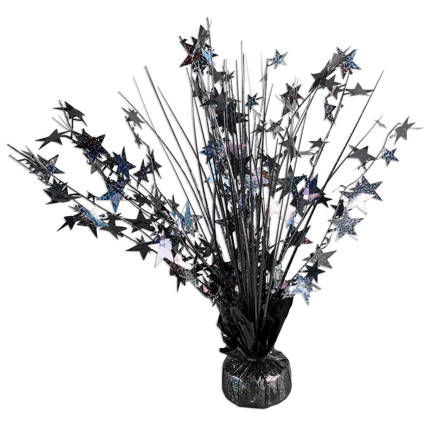 Balloon Weight Star Black Holographic Balloon Weight Star Black Holographic