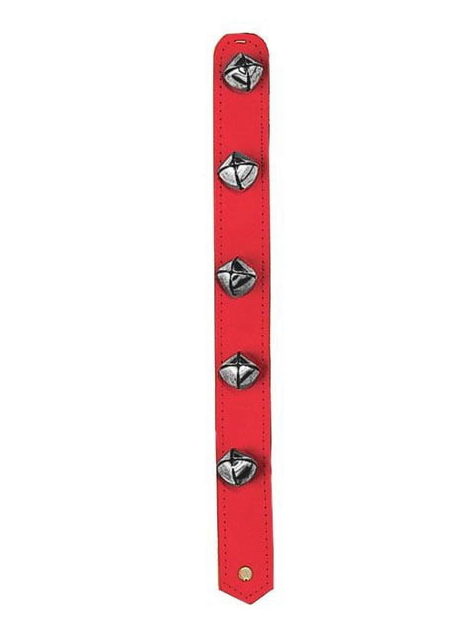 Red Faux Leather Santa Jingle Bell Strap