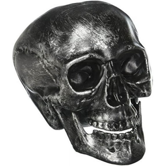 Forum Novelties 63723 Silver Metallic Skull Mighty Meds