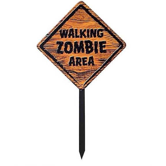 Zombie Warning Sign Prop