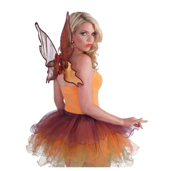 Forum Novelties Adult Autumn Brown Gold Pixie Costume Fairy Wings