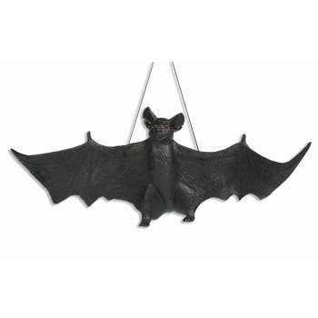 24" Giant Black Rubber Halloween Decoration Toy Fake Bat
