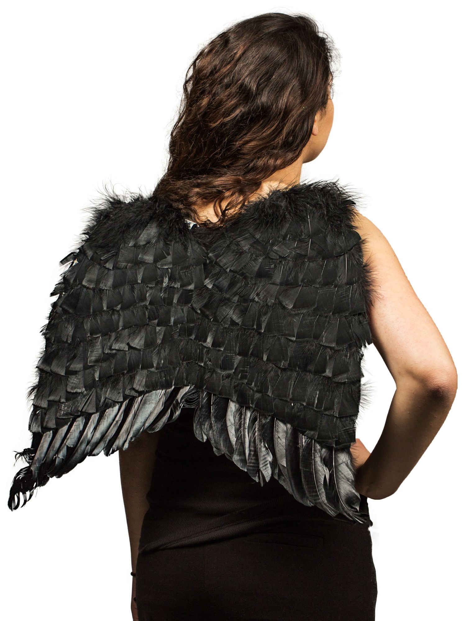 Black Economy Feather Wings 22 X 21