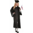 thumbnail image 1 of Adult Unisex Black Full Length Graduation Robe Costume, 1 of 3