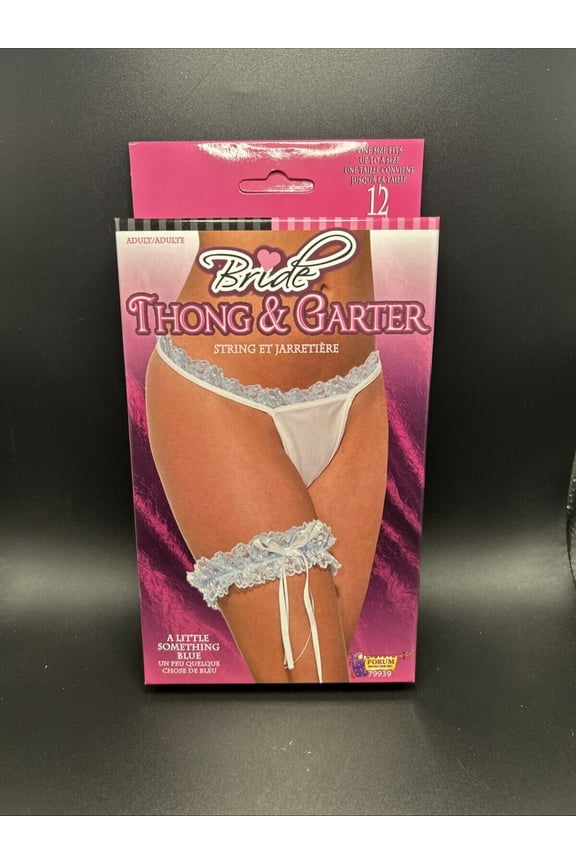 Bride Thong & Garter A Something Blue Adult OSFM