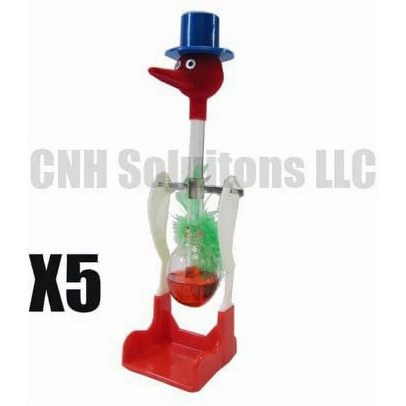 Forum Novelties CNH 5 PCS The Famous Lucky Drinking Bird , Magic Drinking Bird