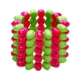 thumbnail image 1 of Forum Novelties Club Candy Rounded Spike Green & Pink Costume Accessory Bracelet One Size Unisex, 1 of 2
