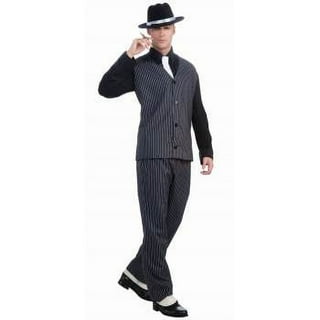 Kids Boys Gatsby Gangster Mob Mobster Costume Zoot Suit 20s Gangsta  Pinstripe