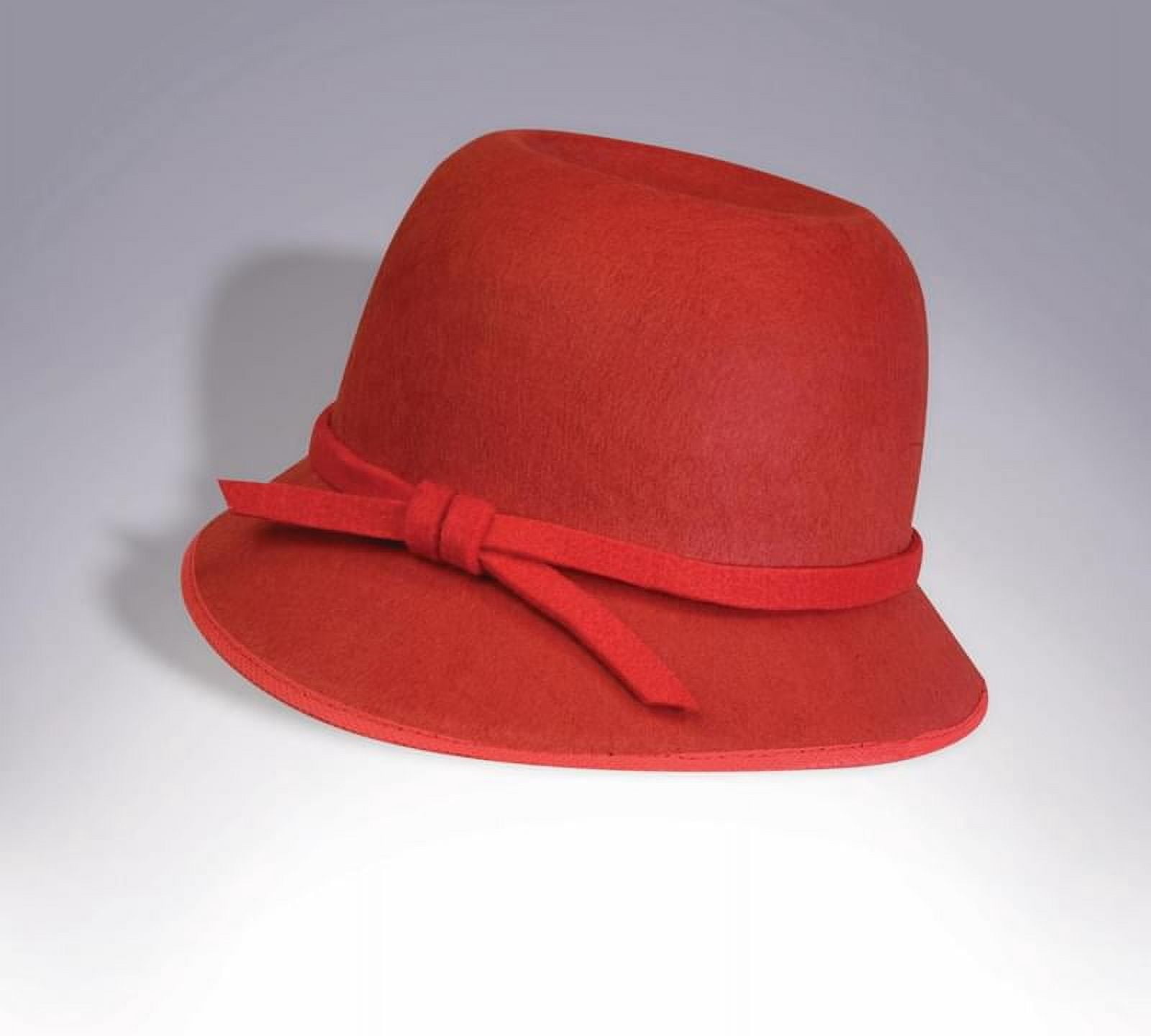 Red Cloche Flapper Hat Women Costume Accessory Roaring Twenties the Great Gatsby