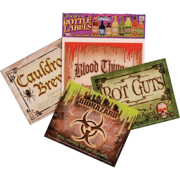 Forum Novelties FM-63972 Scary Bottle Labels