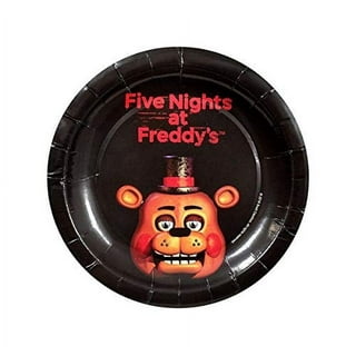 Five Nights at Freddy's Party Supplies Pack Serves 16: Dessert Plates LUNCH  Napkins Cups Table Cover and Door Cover with Birthday Candles (Bundle for  16) 