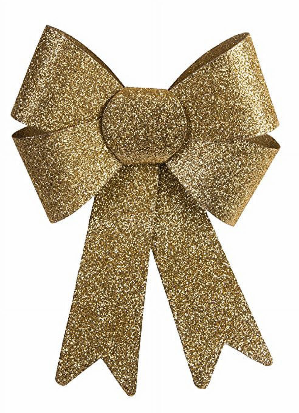 Forum Novelties Gold Glitter Gift Bow 14in