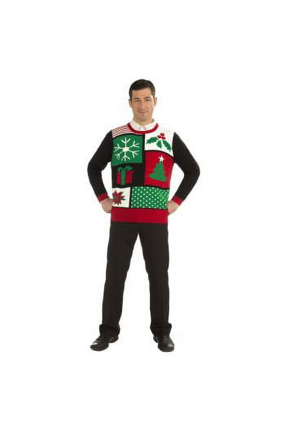 Jolly Holiday Ugly Christmas Sweater Adult X-Large Unisex