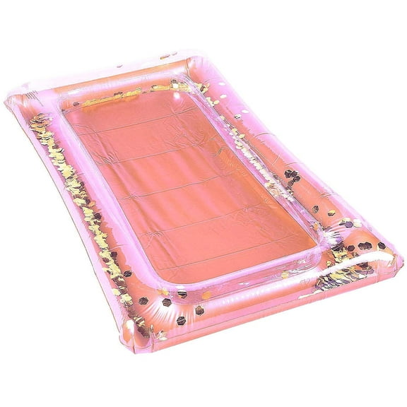Forum Novelties Party Buffet Inflatable Cooler, 4.5 Feet x 28", Pink With Confetti