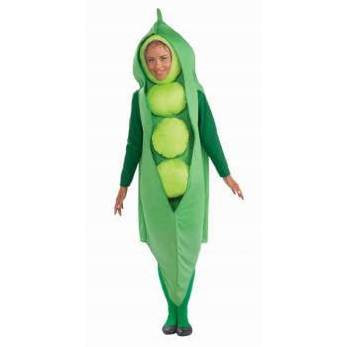 green emerald velvet dress Green Peas Hari Matar Vegetable Kids Fancy Dress Costume main image 1