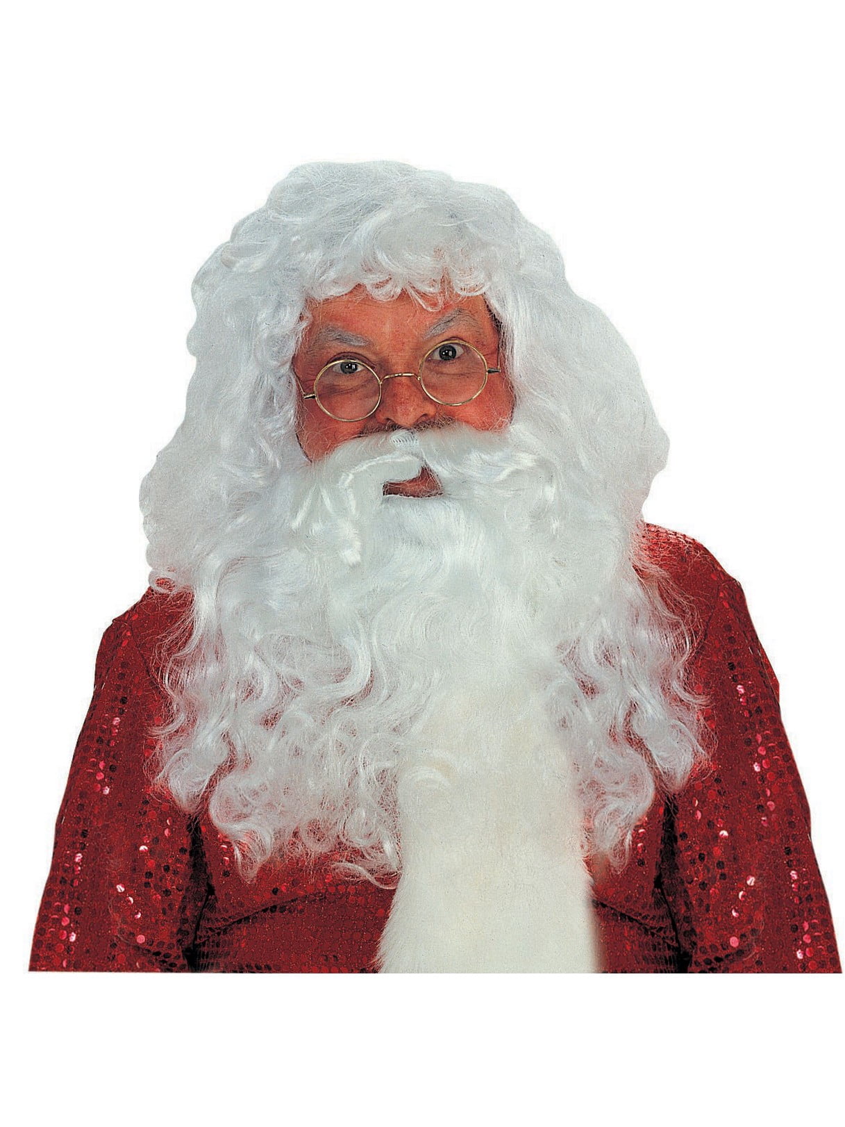 Santa Wig and Beard Set White 38cm main image 1