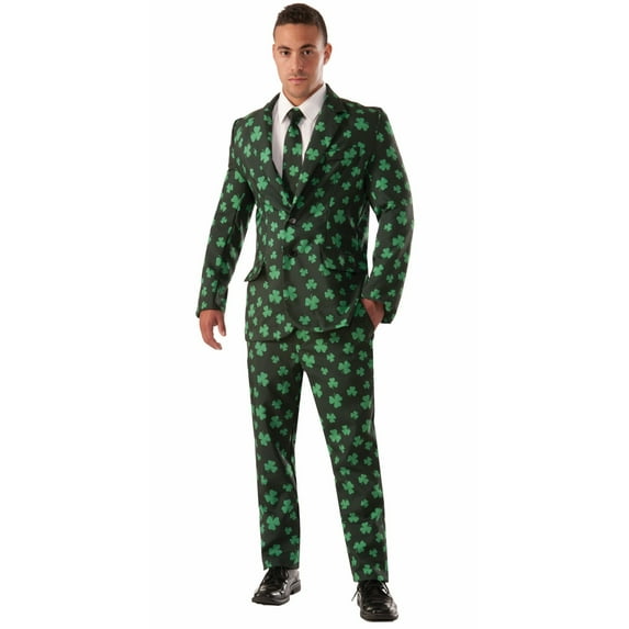 Mens Shamrock Suit & Tie Costume