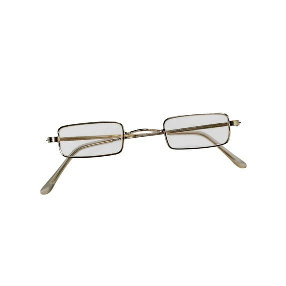 Forum Novelties Cosplay Santa Claus Square Frame Eye Halloween Metal Adult Costume Glasses, Gold, One-Size