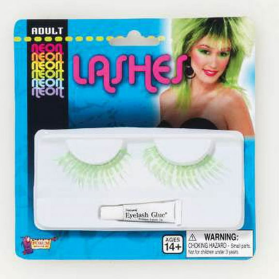 Forum Novelties Tubular Neon Green Costume Eyelashes One Size Unisex