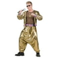 thumbnail image 1 of Adults Mens 80s Rap Hip Hop Star Baggy MC Hammer Gold Costume, 1 of 2