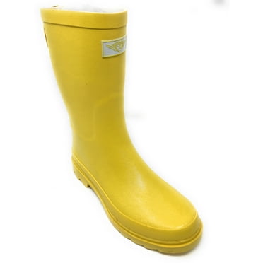Forver Young Women's Solid Color With Back Mock Zipper Rain Boots