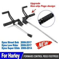 Forward Control Upgrade Non-slip Footpeg for Harley Dyna Street Bob FXDB 06-17 FXDBP 2013-2016 Low Rider FXDL 2000-2017 EFI FXDLI 2000-2009 Super Glide FXD 2000-2013 EFI FXDI 2000-2010 FXDC 05-14