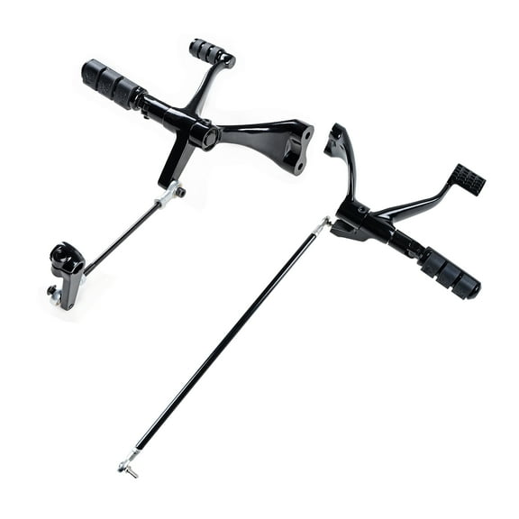 Forward Controls Complete Peg Levers Linkage + Mounting Accessories Fit Harley XL1200C XL1200R XL1200N XL1200X XL883 XL883N XL883C XL883L XL883R (Black)