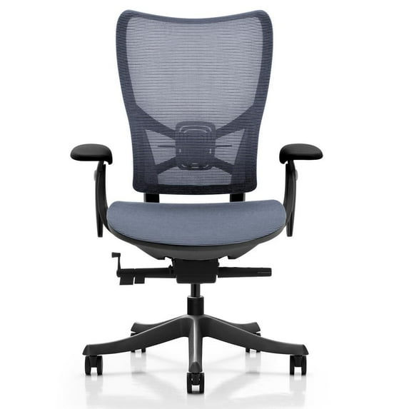 Forward Furniture Vail Arched Mid Back Mesh Office Chair - Commercial Grade - Supports up to 300 lbs. - Lumbar Support - Knee Tilt - Seat Slider - Black Frame/Blue Mesh