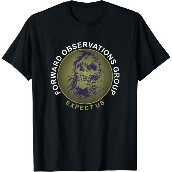 Forward Observations Group. Expect Us - Skull T-Shirt