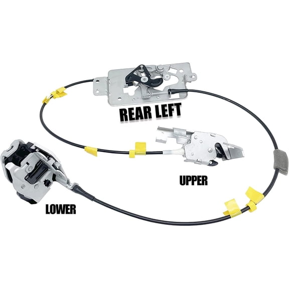 Forwinparts Rear Door Lock Latch with Cable Assembly Left Driver Side for 2004-2008 Ford F-150 Extended Cab Pickup Upper and Lower Locking Latches Assembly 6l3Z18264A01B 8L3Z18264A01B