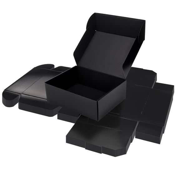 Foryoubyyu Black Cardboard Shipping Boxes, 12x9x4, 20 Pack