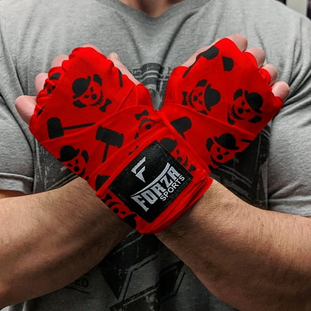 Forza Sports 180" Mexican Style Boxing Handwraps - Clown Red