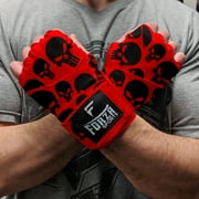 Forza Sports 180" Mexican Style Boxing and MMA Handwraps - Skulls Red