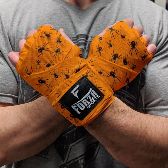 Forza Sports 180" Mexican Style Boxing and MMA Handwraps - Spider Orange