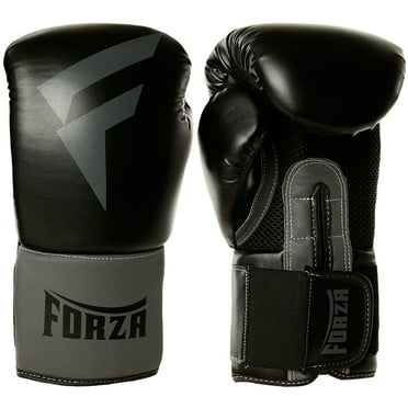 Forza Sports Vinyl Boxing Training Gloves - 16 oz. - Black/Gray