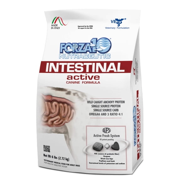 Forza10 Active Intestinal Support Diet, Fish Flavor, Dry Dog Food, 6 lb Bag