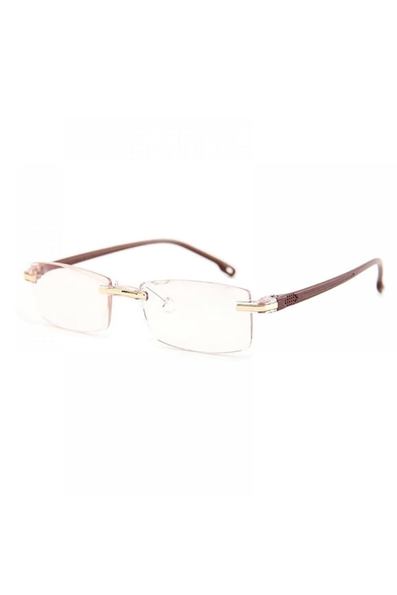 1Pc Men'S And Women'S Rimless Glasses Reading Glasses Anti-Blue Radiation Glasses Gift Box Set