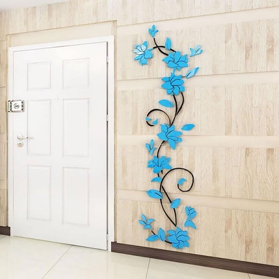 Forzero 3D DIY Removable Art Vinyl Wall Stickers Vase Flower Tree Decal Mural Home Decor Home Bedroom Decoration