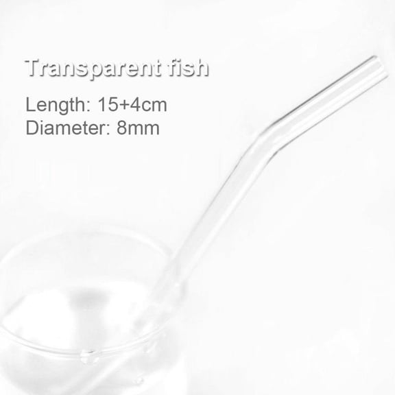 Forzero Glass Straws Drinking Reusable,Heat and High Temperature Resistant Glass Elbow Straw,8mm18cm