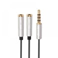 thumbnail image 1 of New Jack Headphone+Mic Audio Splitter 3.5mm Gold-Plated Aux Extension Adapter Cable Cord for Computer PC Microphone Audio Cable, 1 of 2