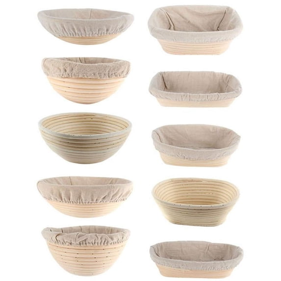 Forzero Round Oval Long Banneton Brotform Bread Proofing Proving Rattan Basket Bread New AA Z