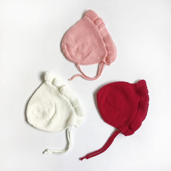 Forzero Spring Newborn Baby Hat Handmade Knitting Hats Fashion Monolayer Ruffle Warmer Caps Kids Hats