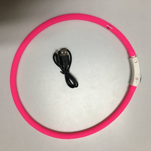 Forzero USB Rechargeable Safe Warn LED Dog Collar Adjustable Silicone Collar Cut to Resize
