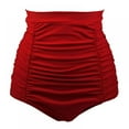 thumbnail image 1 of Forzero Women's High Waisted Swim Bottom Ruched Bikini Tankini Swimsuit Briefs, 1 of 4