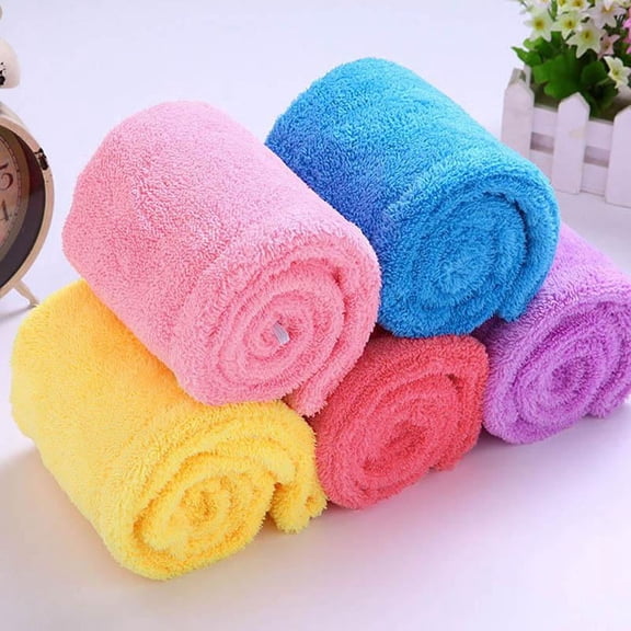 Forzero Women's Solid Color Coral Fleece Bath Hair Towel Dry Hat Cap Quick Drying Lady Bath Tool