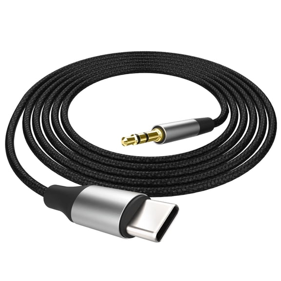 FosPower Aux to USB C Cable, 3.3ft USB-C to Aux Adapter 3.5mm Audio Jack, Aux Cord to Type C for iPhone iPad Android Laptop Car Headphones Speakers