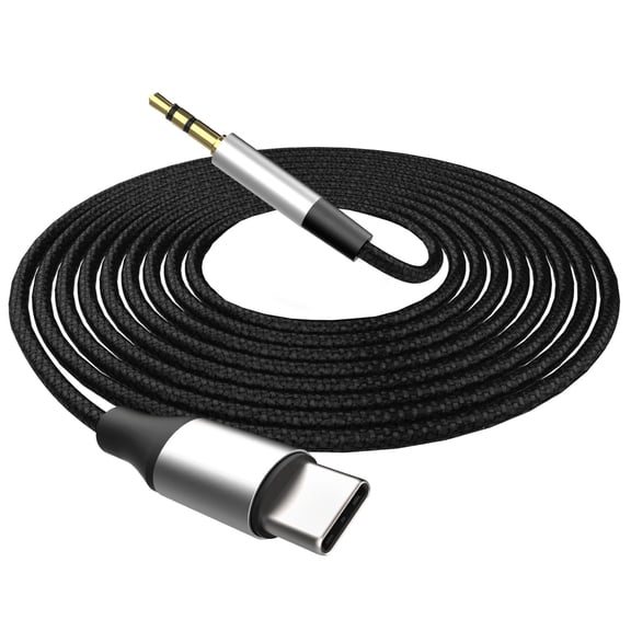 FosPower Aux to USB C Cable, 6.6ft USB-C to Aux Adapter 3.5mm Audio Jack, Aux Cord to Type C for iPhone iPad Android Laptop Car Headphones Speakers